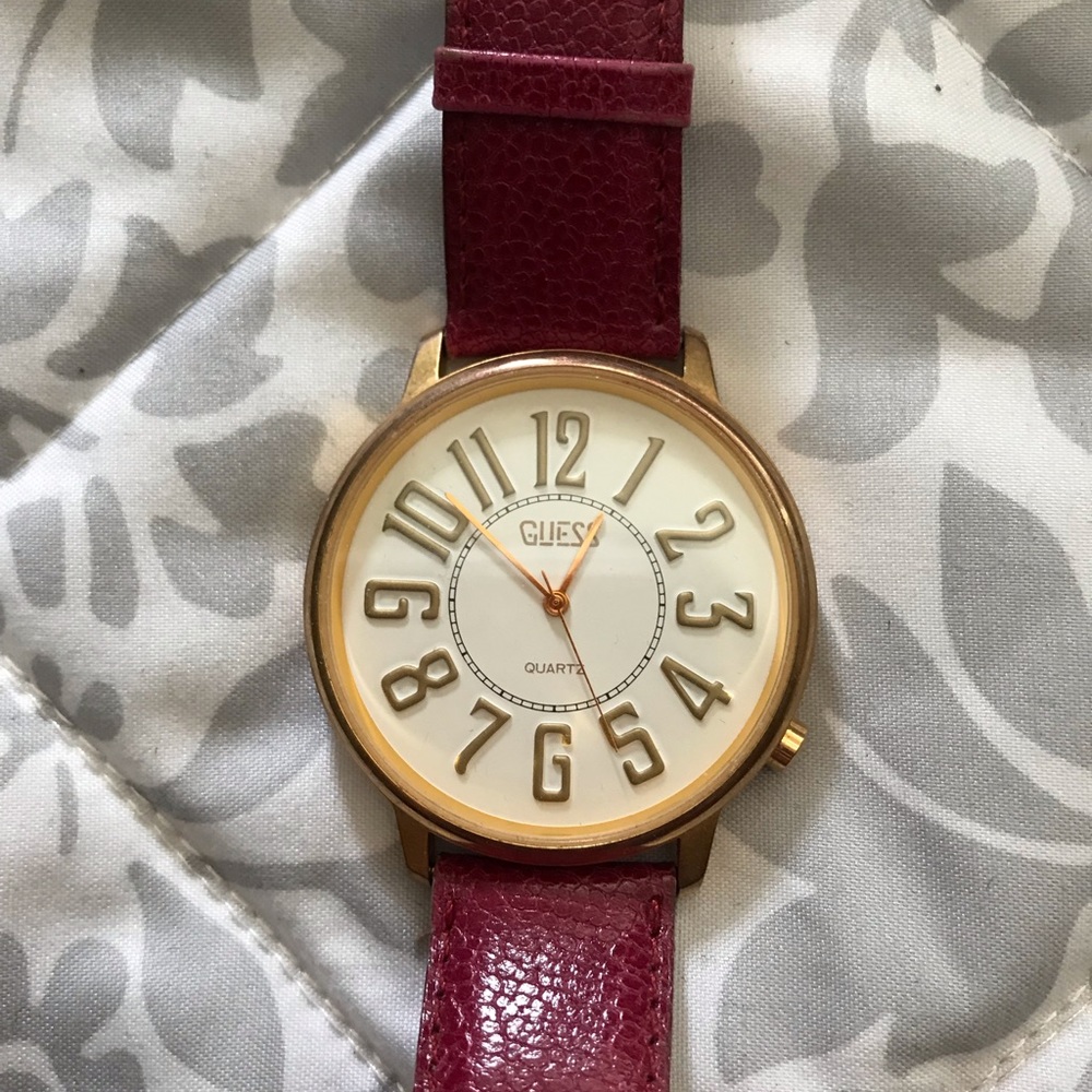 Vintage 1989 Guess Watch with Gold Hardware